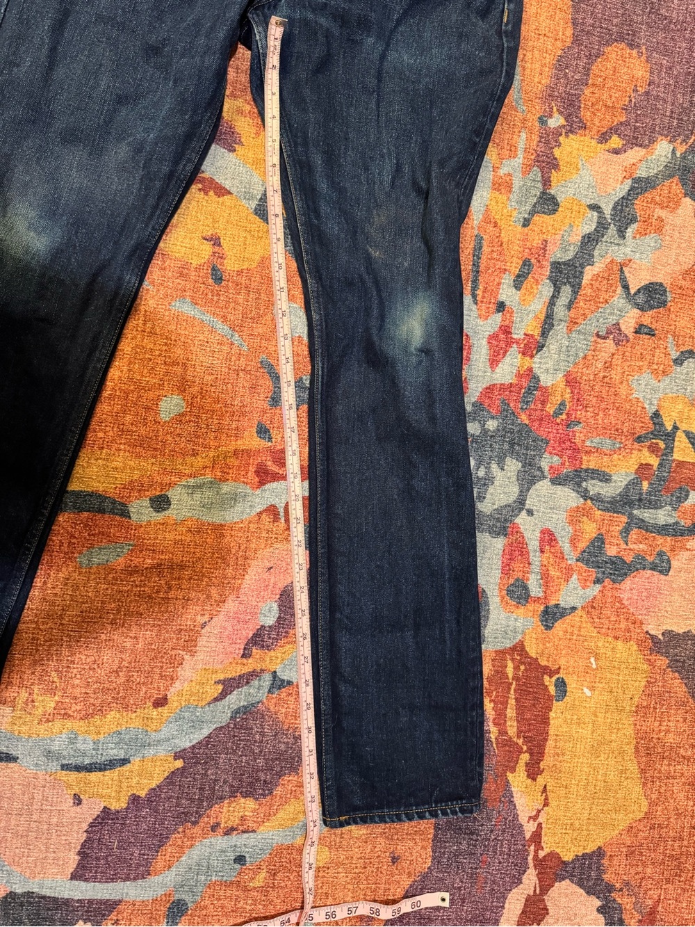 Brave Star Slim Men's Selvedge Jeans in Dark Indigo Blue - Picture 4 of 5